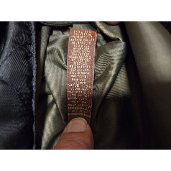 Tasso Elba Jacket Mens Medium Dark Brown Faux Suede Genuine Leather Collar NWT - Picture 3 of 5